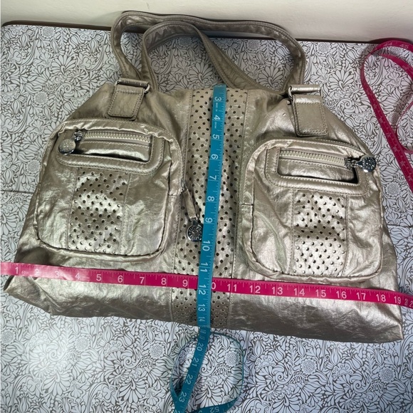 Kipling Large Duffle Bag Nylon Travel Gym Weekender tons of pockets - Picture 11 of 13